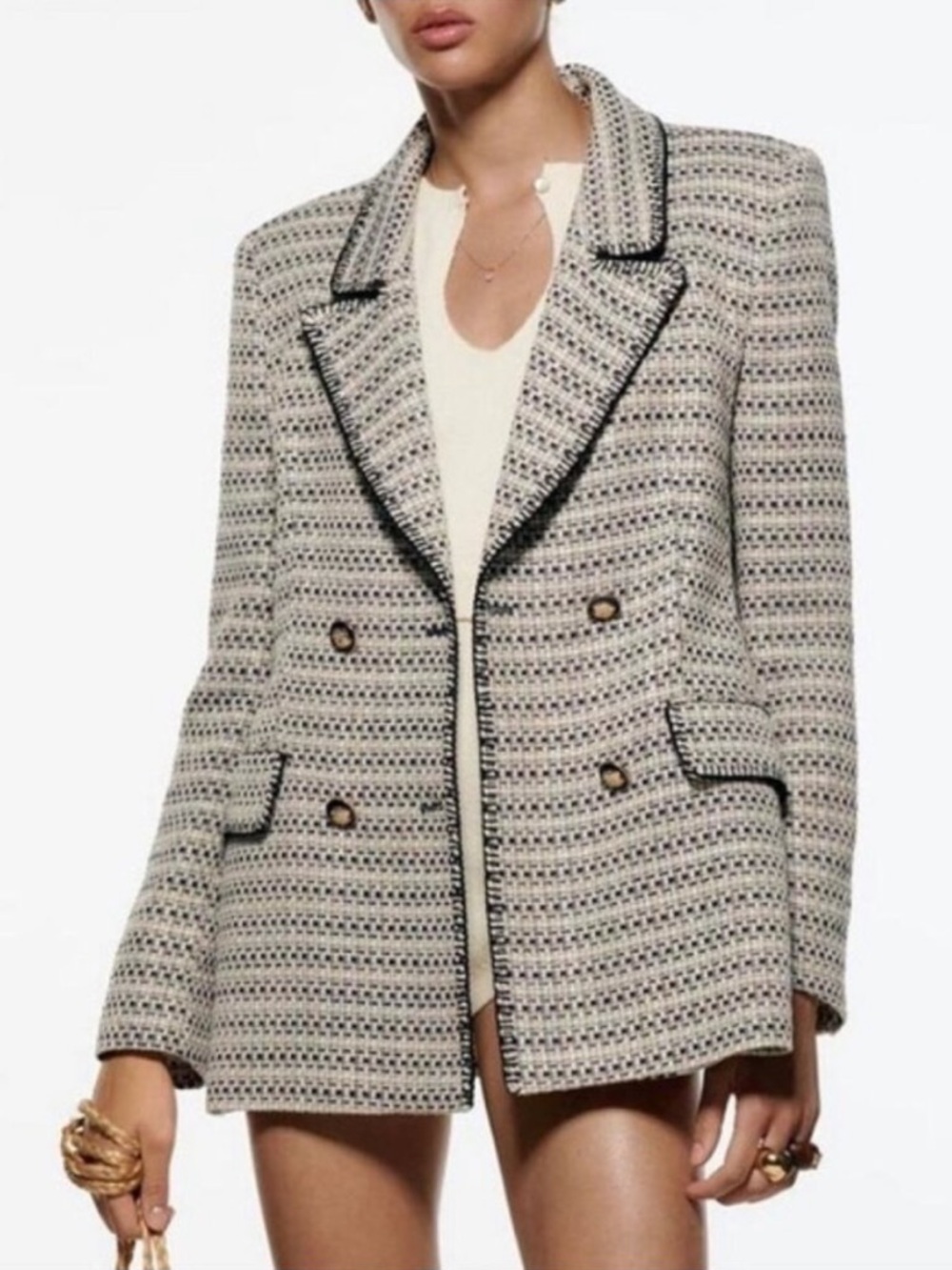 Zara tweed blazer NWOT